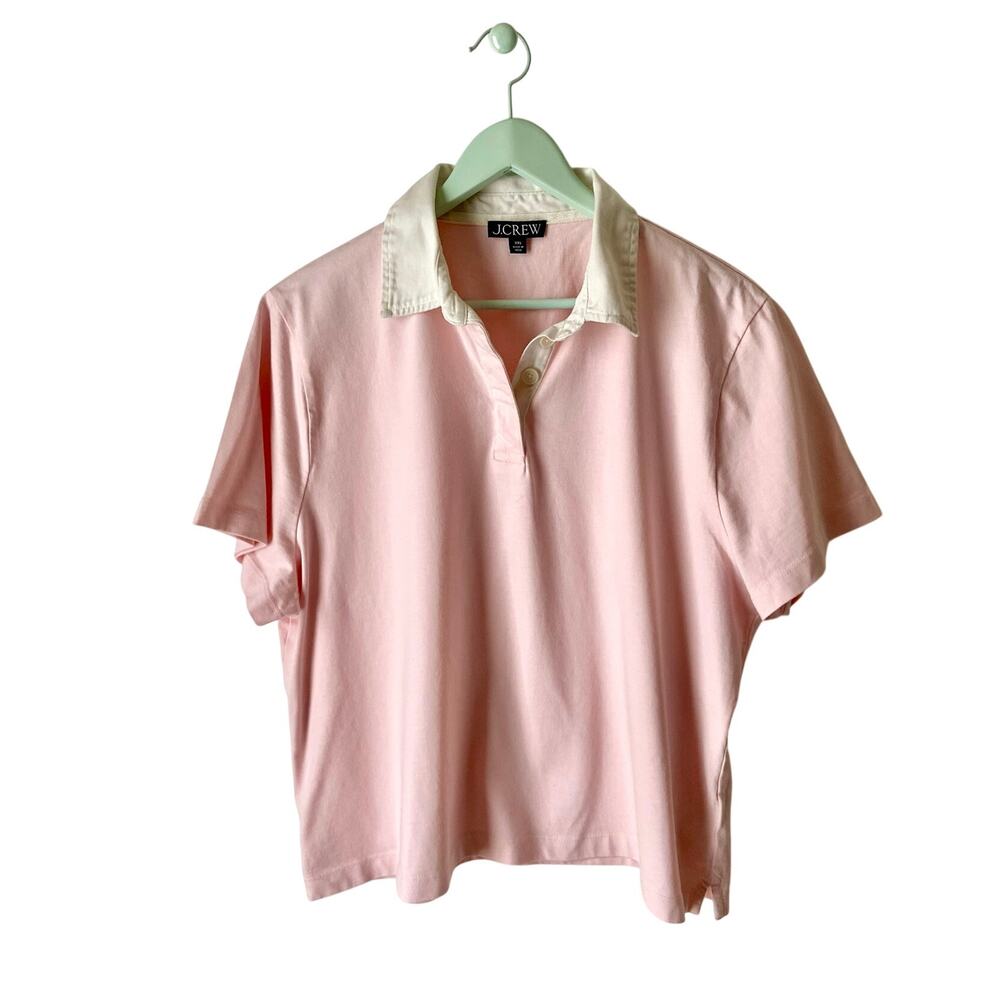 J. Crew Light Pink Short-Sleeve Polo Shirt Size XXL